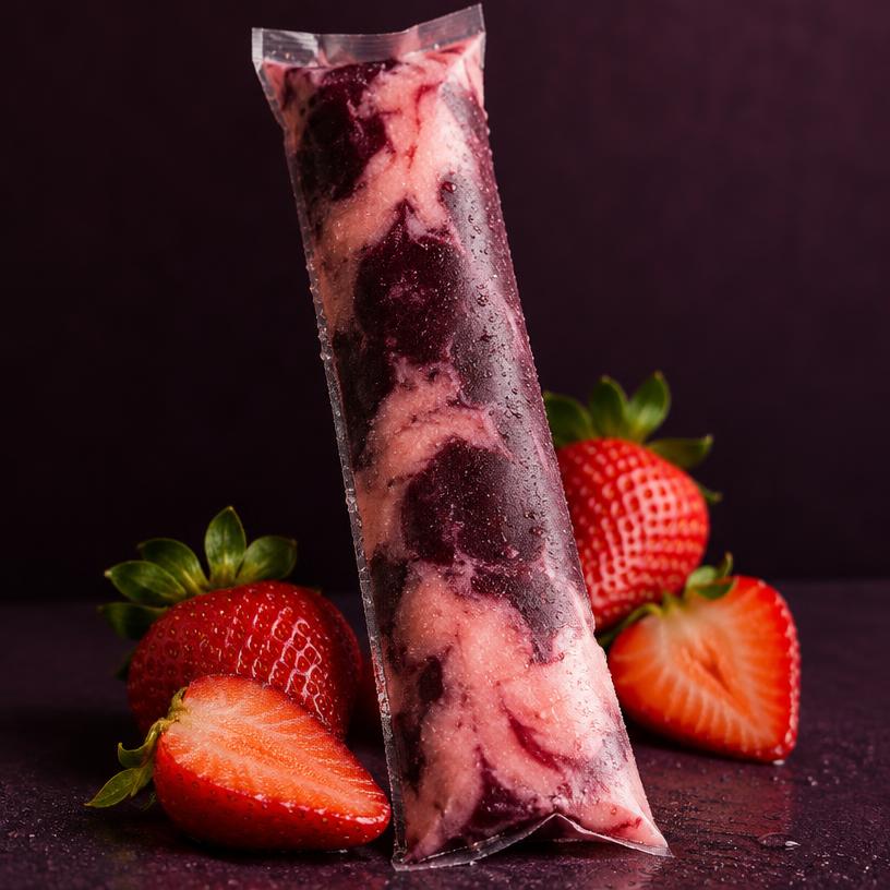 Geladão Mousse de Morango c/ Leite em Pó